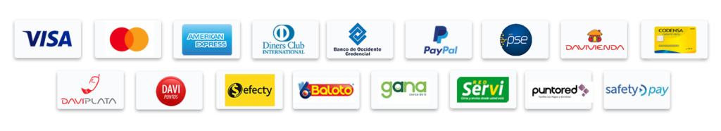 ePayco, Tarjetas de Crédito, PSE, Efecty